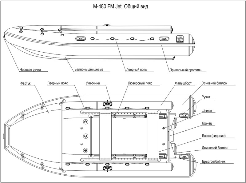 Лодка Фрегат М-480 FM Jet